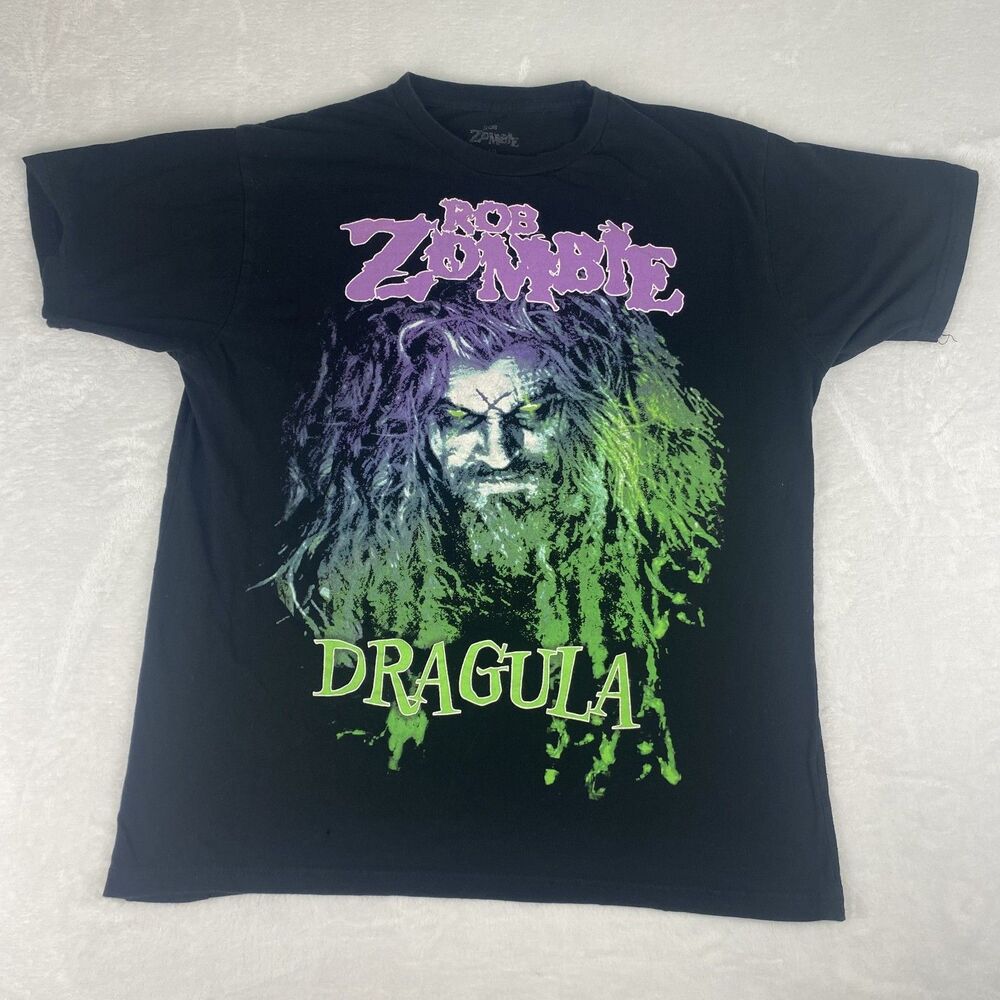 Rob Zombie Dragula Graphic Shirt Adult Large Black Rock Heavy Metal Band Shirt